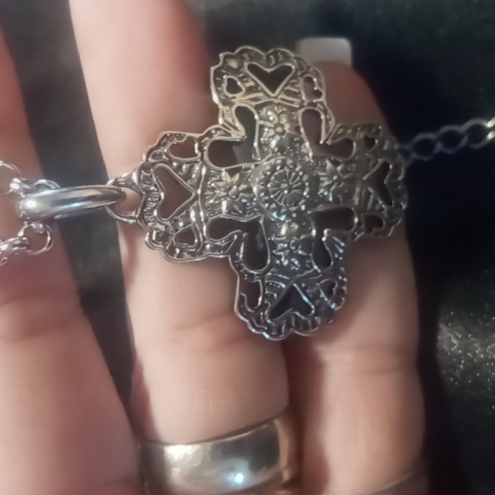 Premier design Celtic cross pendant necklace adjustable size collar to long